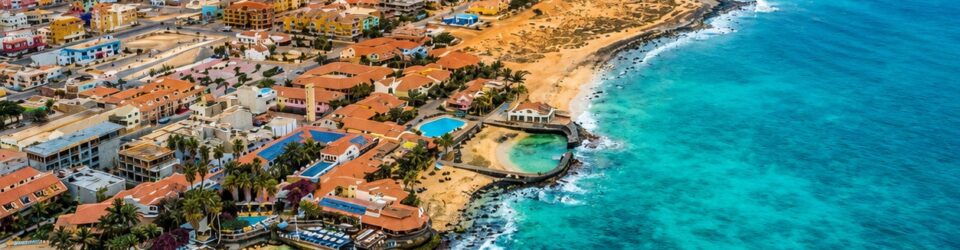 Cape Verde Properties – aerial view of Santa Maria, Sal Island